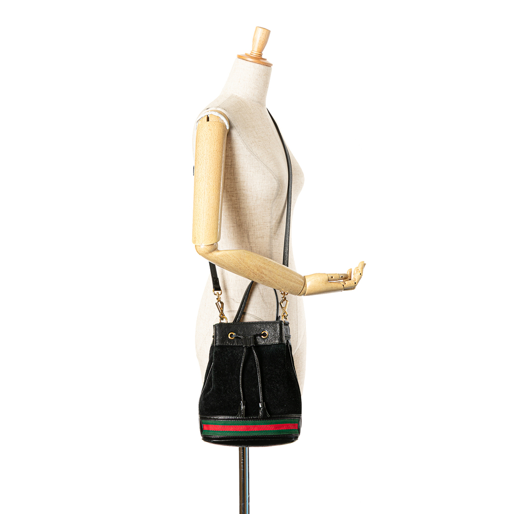 Pre-Loved Gucci Small Suede Ophidia Bucket - Picture 12 of 12